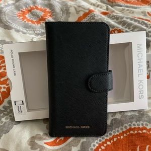 Michael Kors black folio case for iPhone 7/8plus